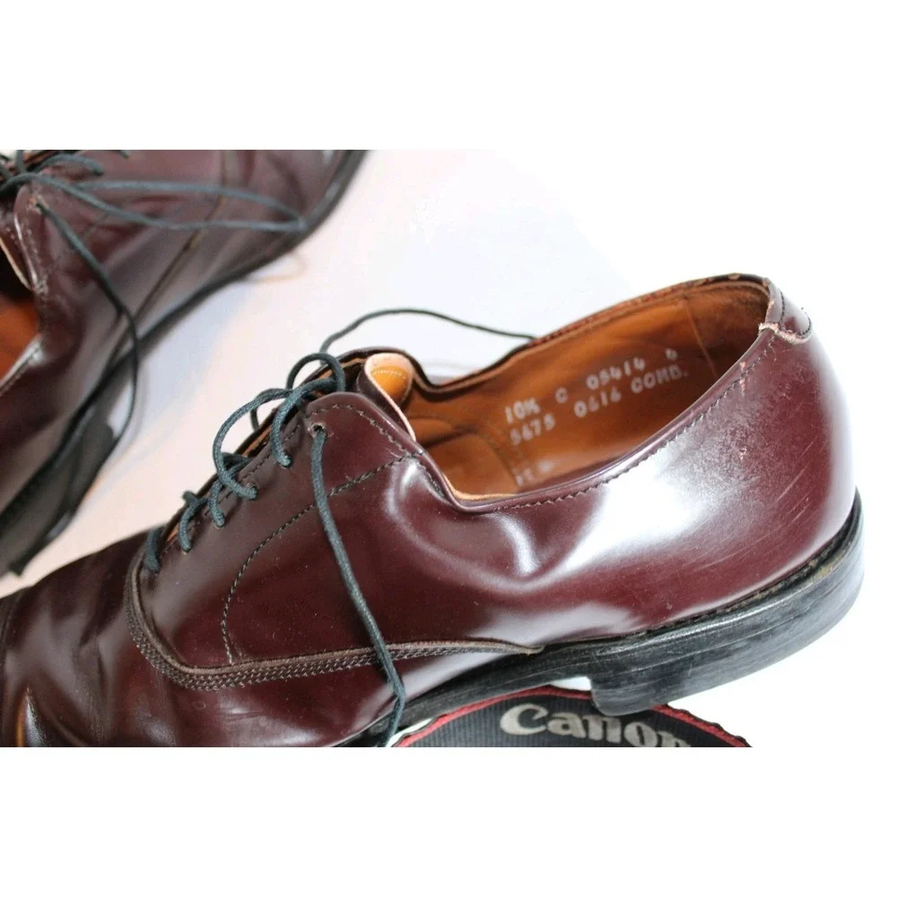 Allen Edmonds Park Avenue Burgundy Mens Dress Shoes Size 10.5 C Cap Toe 5675 USA